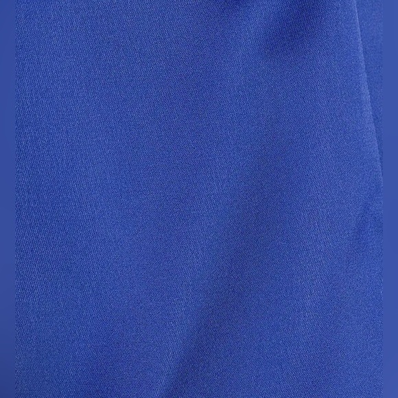 Gianni Bini Tie Waist One Shoulder Sleeveless Blue Spaghetti Strap Dress - Picture 4 of 5